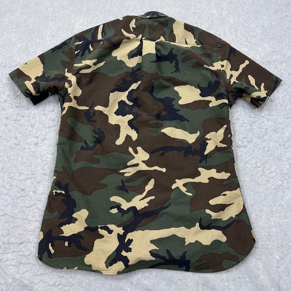 Ralph Lauren Shirt Men's Large Camouflage Multi Pocket Short Sleeve Button Up - Picture 7 of 8